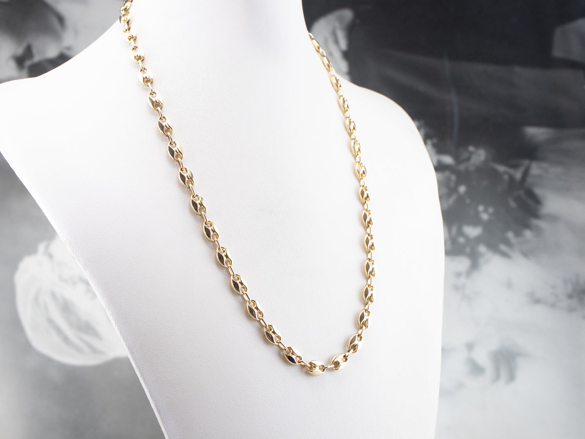 5mm Stainless Steel Diamond Cut Gold Anchor Chain Necklace – The Steel Shop